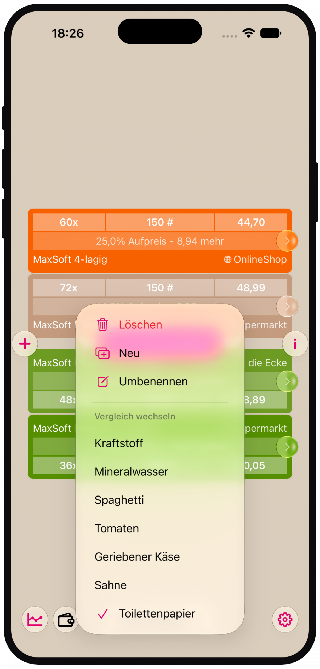 iphone-6.9_screen04 CompareMe 4.0 Vergleich abspeichern - iPhone